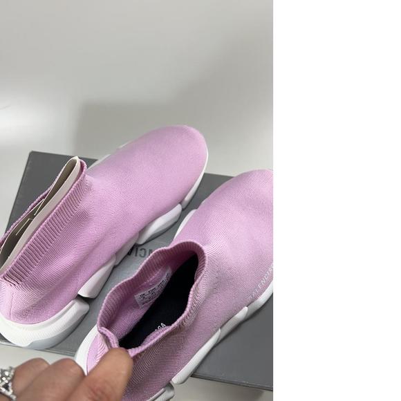 women's Recycled pink White Knit Speed 2.0 Stretch Sock Sneakers E605 - Picture 8 of 12